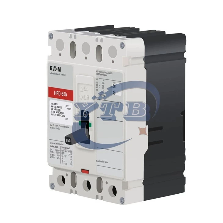 Eaton HFD3150L Series CF - قاطع دائرة مقولب بإطار 3P 150A
